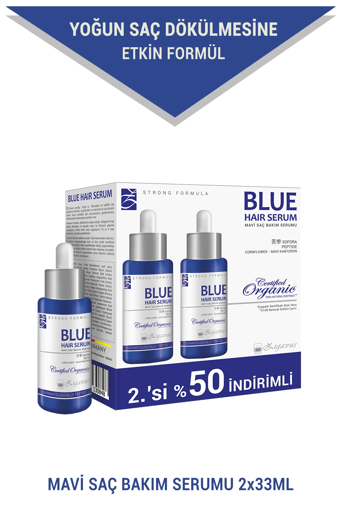 Zigavus 2x33 ml Blue Hair Mavi Su Saç Bakım Serumu