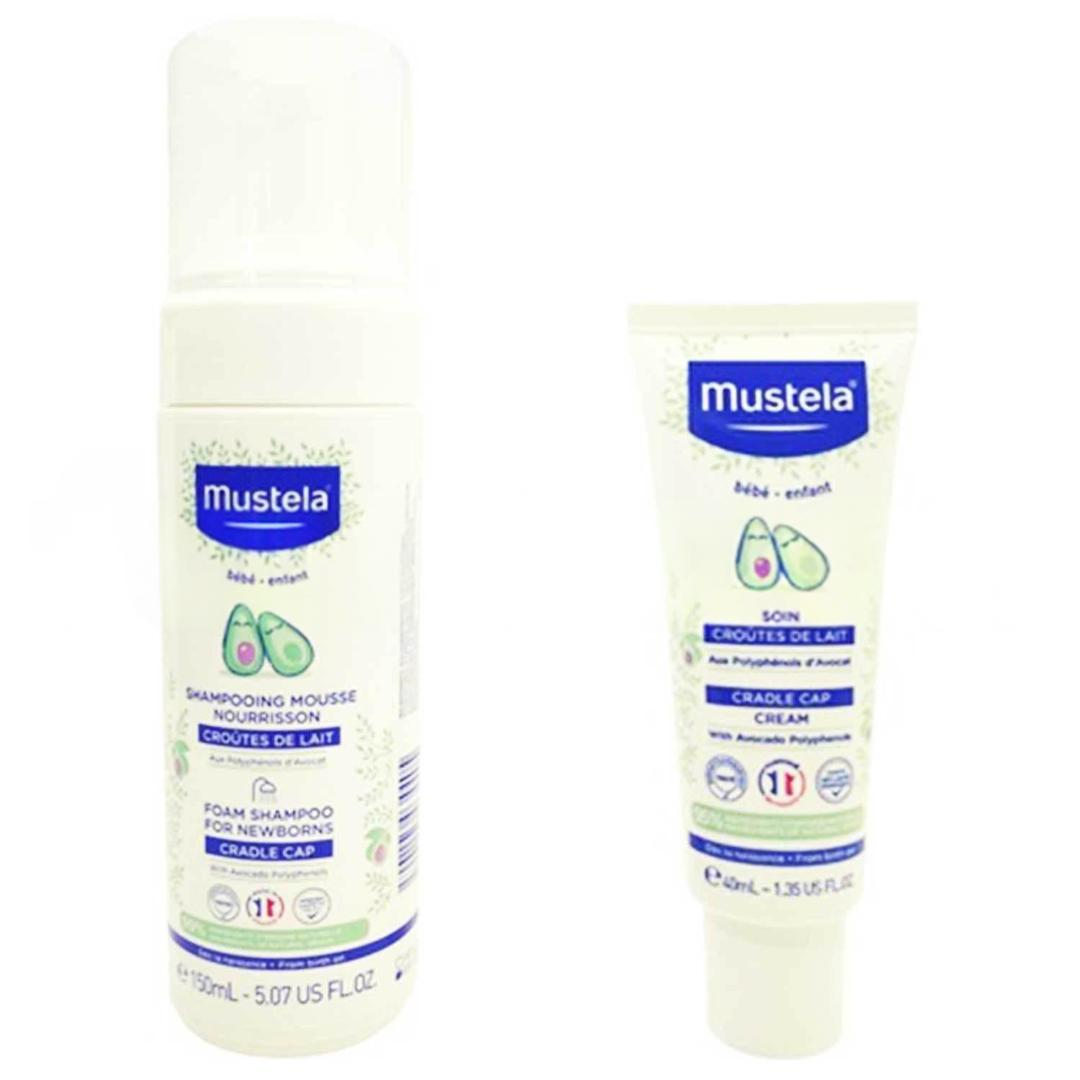 Mustela Saç Pullanmalarına Karşı Bebek Bakım Seti Cradle Cap 40 ml + Foam 150 ml