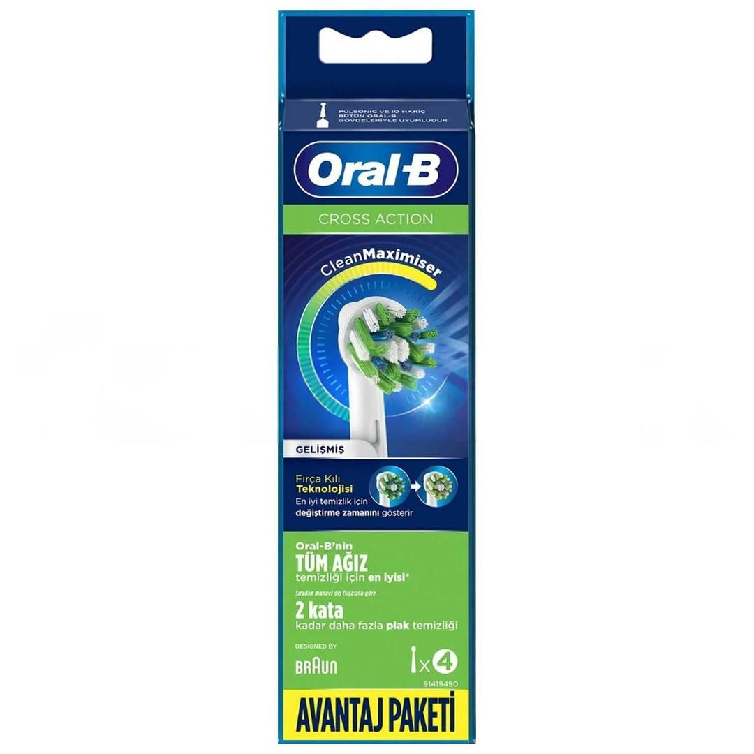 Oral-B Şarjlı Yedek Başlık Crossaction Clean Maximiser 4lü