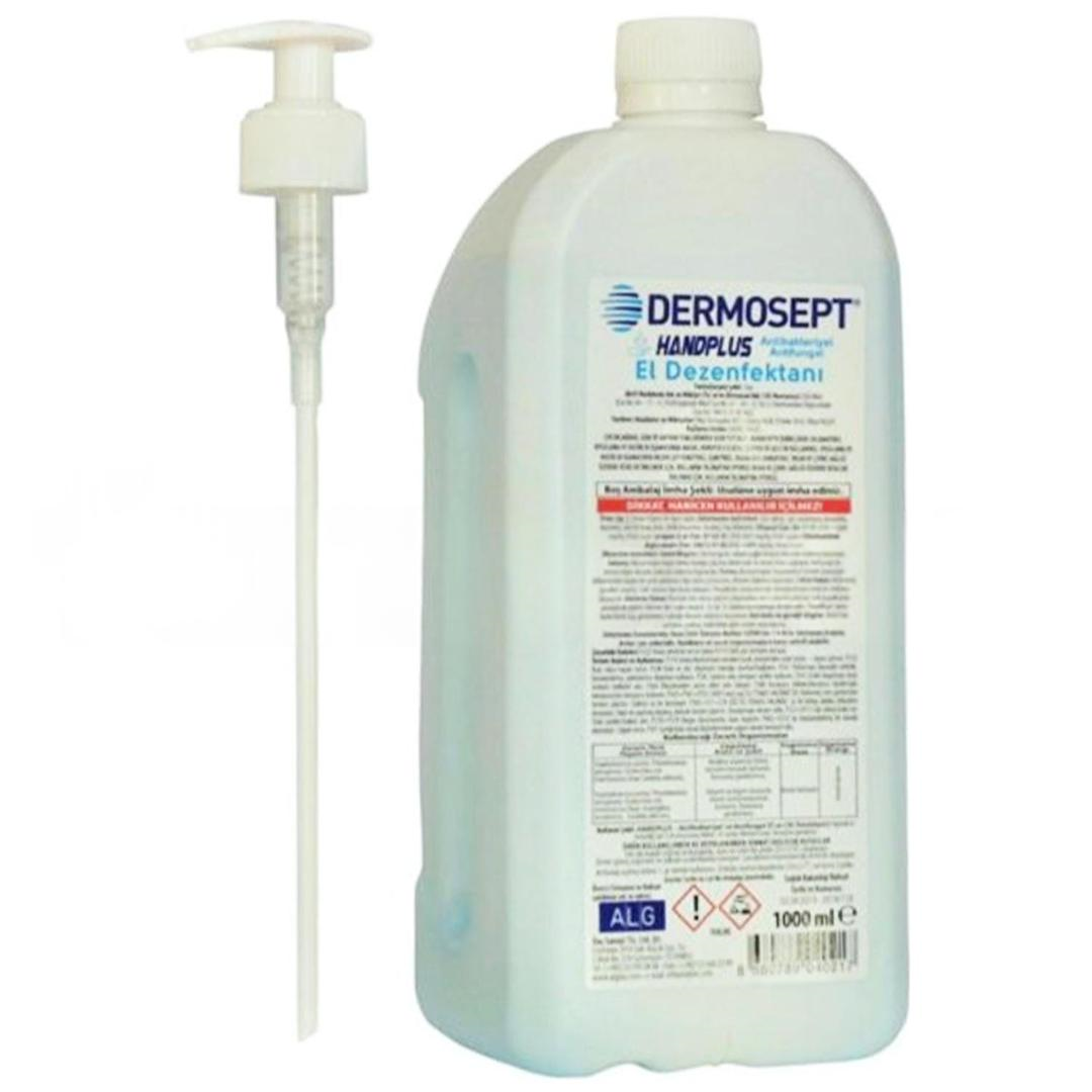 Dermosept Hanplus El Dezenfektanı Pompalı 1 lt (Biyosidal Ruhsatlı)