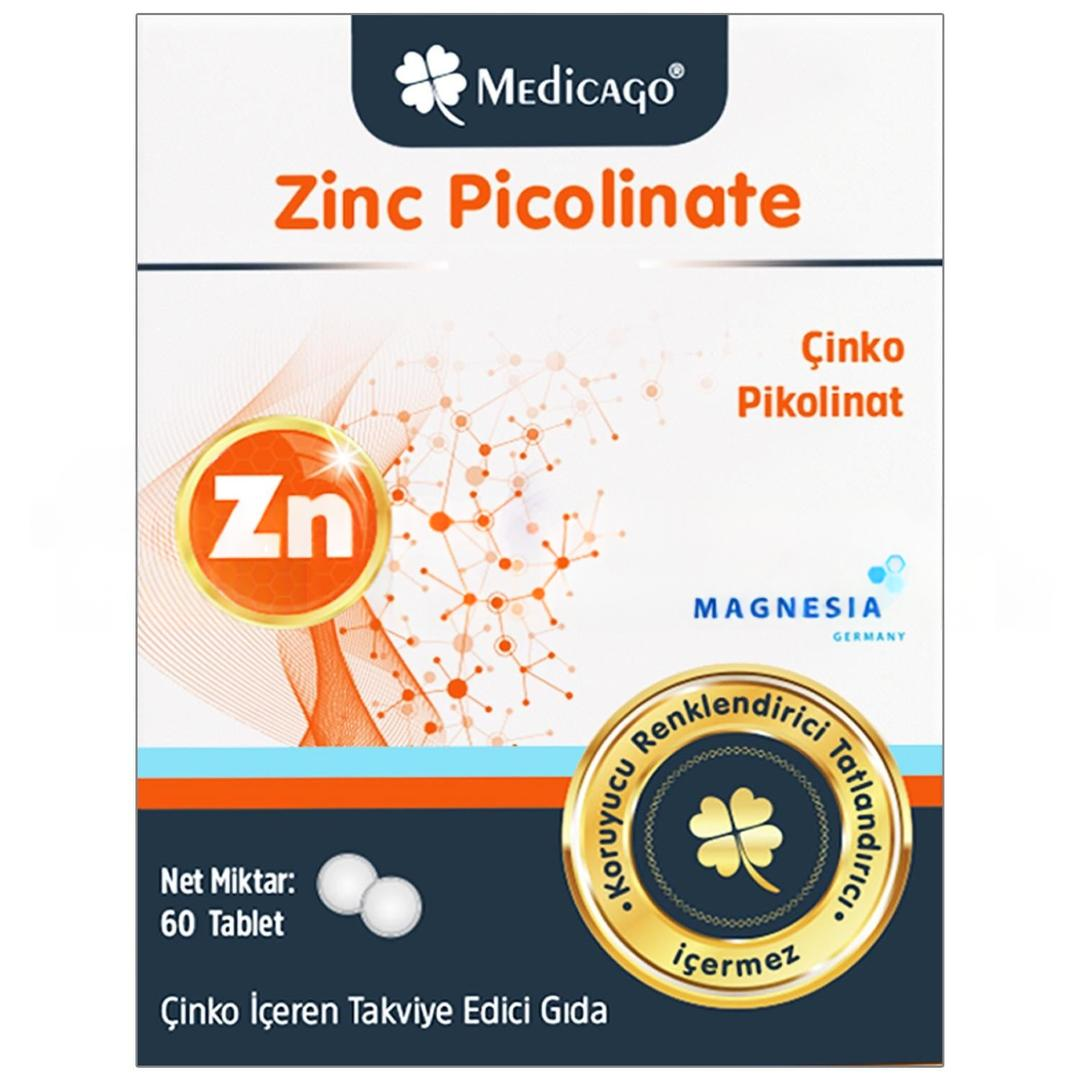 Medicago Zinc Picolinate Çinko 60 Tablet