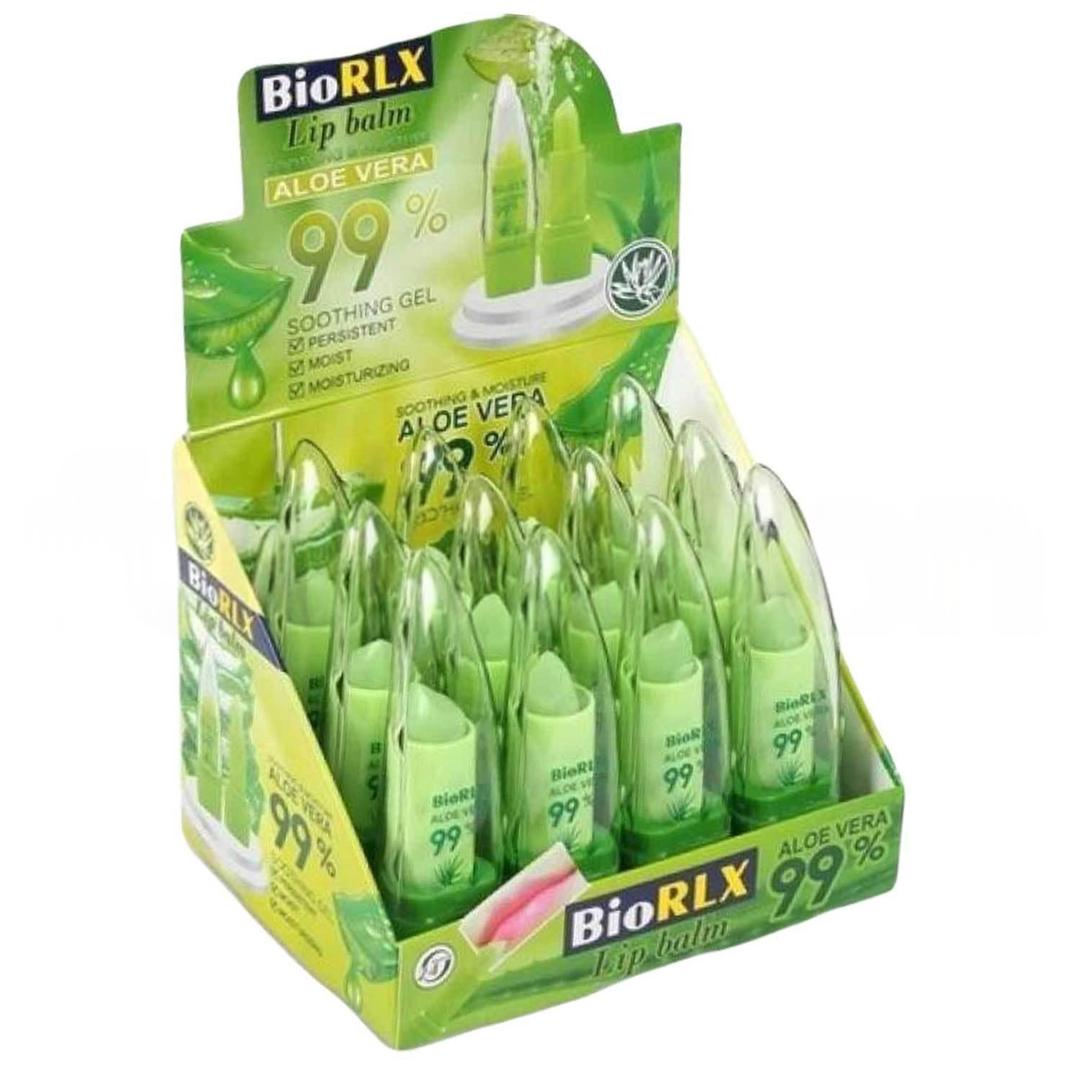 Bio Asia Dudak Nemlendirici Aloe Vera Jel %99 Natural Renkli 3,5 gr - 12li Stant