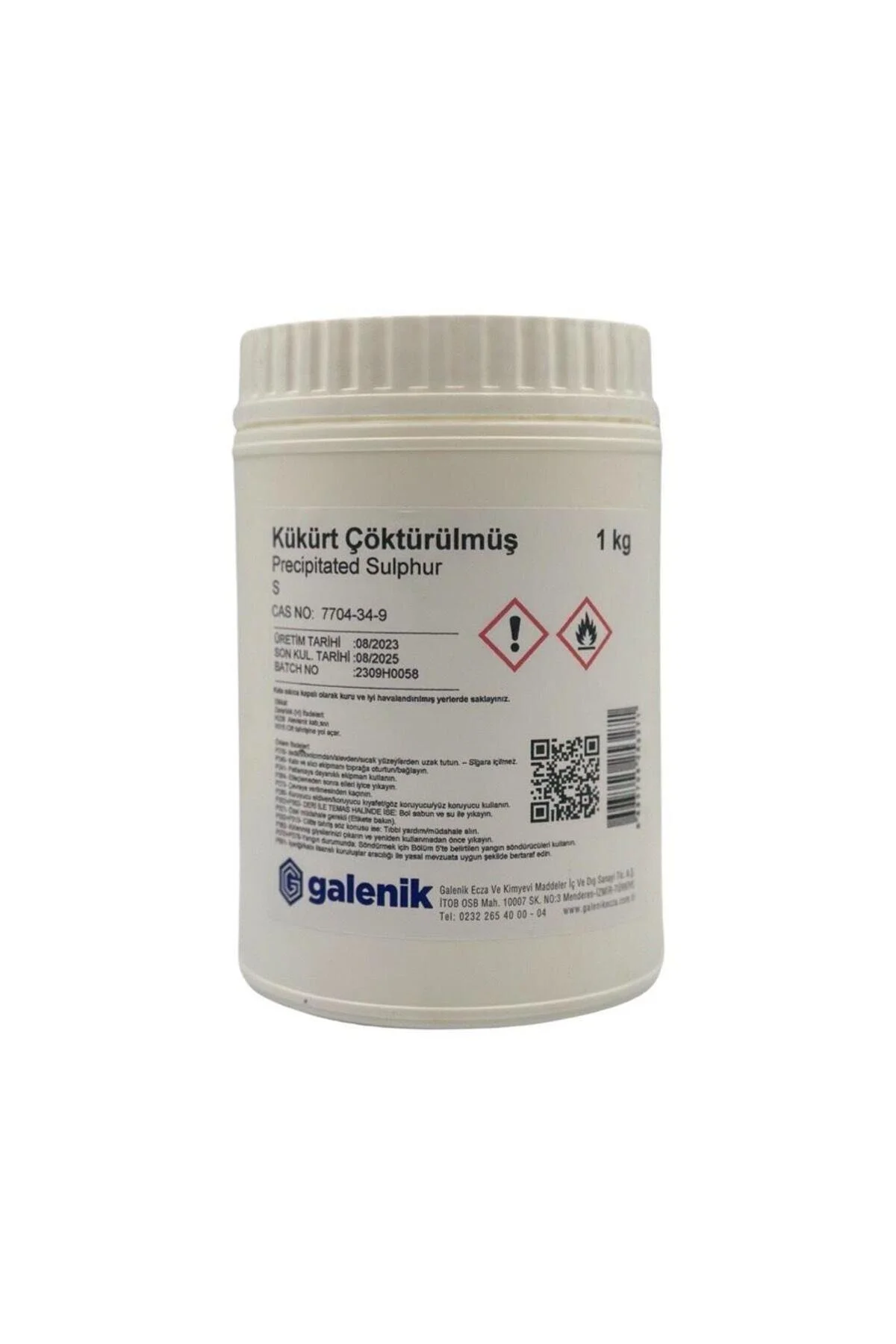 KÜKÜRT ÇÖKTÜRÜLMÜŞ 1000GR GALENİK