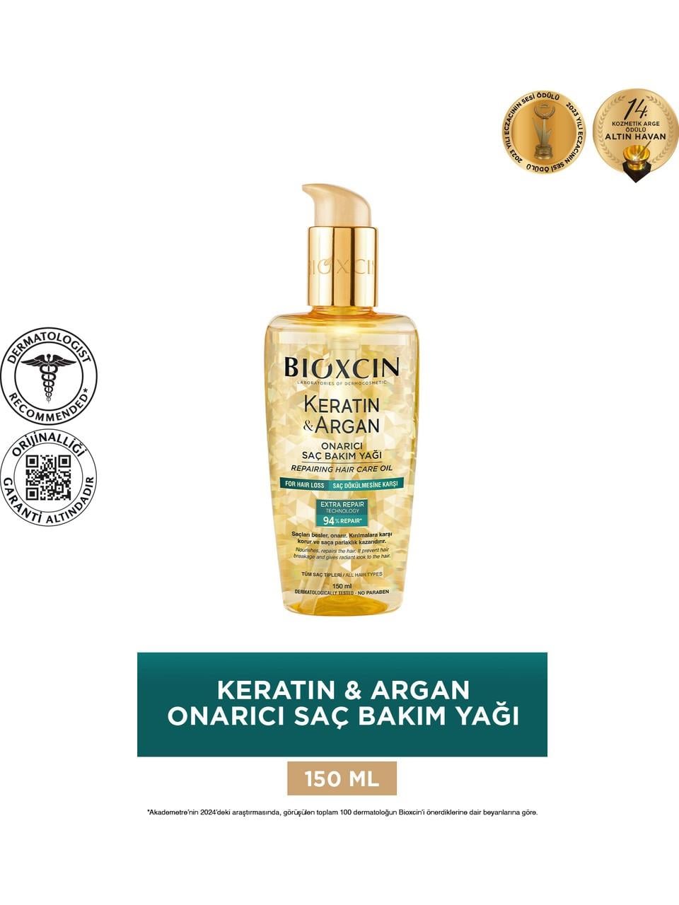 BIOXCIN KERATİN ARGAN ONARICI SAÇ BAKIM YAĞI 150ML