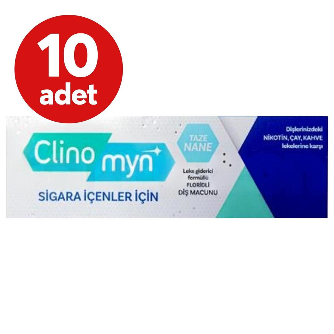 Clinomyn Sigara İçenler İçin Diş Macunu 75 ml - 10 Adet