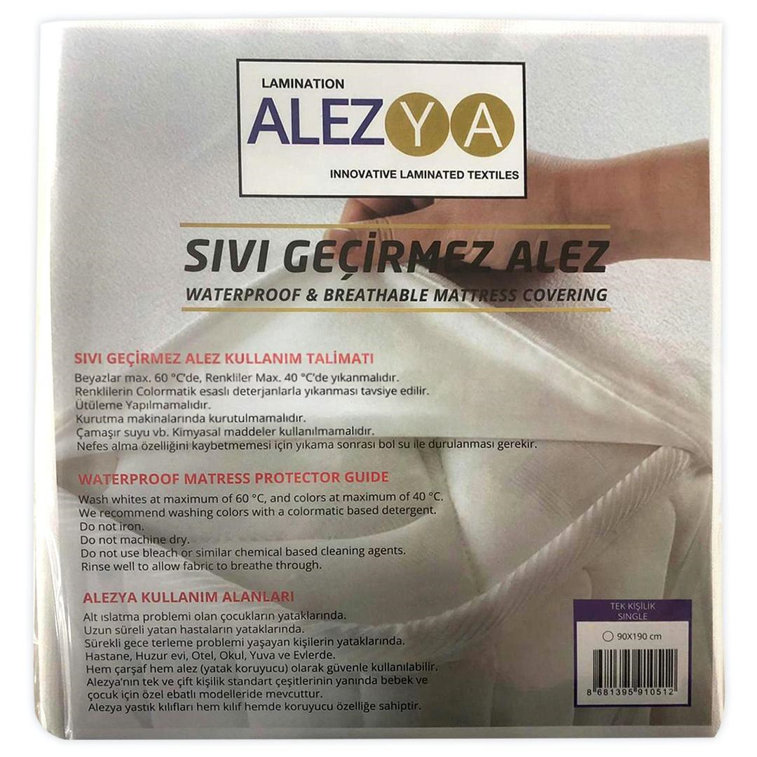 Alezya Tek Kişilik Sıvı Geçirmez Alez 90x190 cm