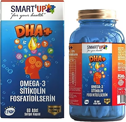 Smart Up DHA Sitikolin Omega-3 Fosfatidilserin 60 Kapsül Balik Yagi