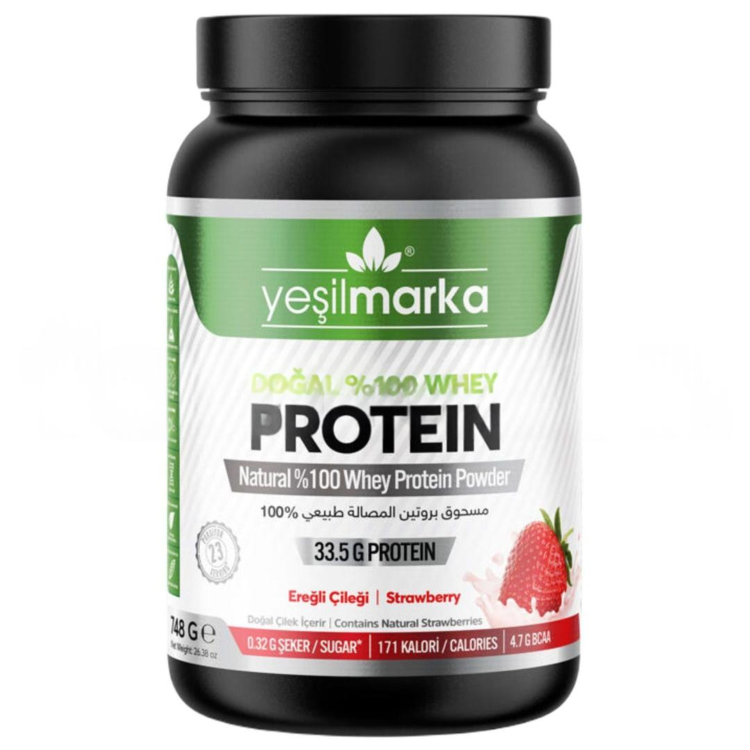 Yeşilmarka Doğal Whey Protein Tozu Ereğli Çileği 748 gr