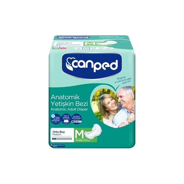 Canped Hasta Bezi Yeşil Anatomik M 10'Lu