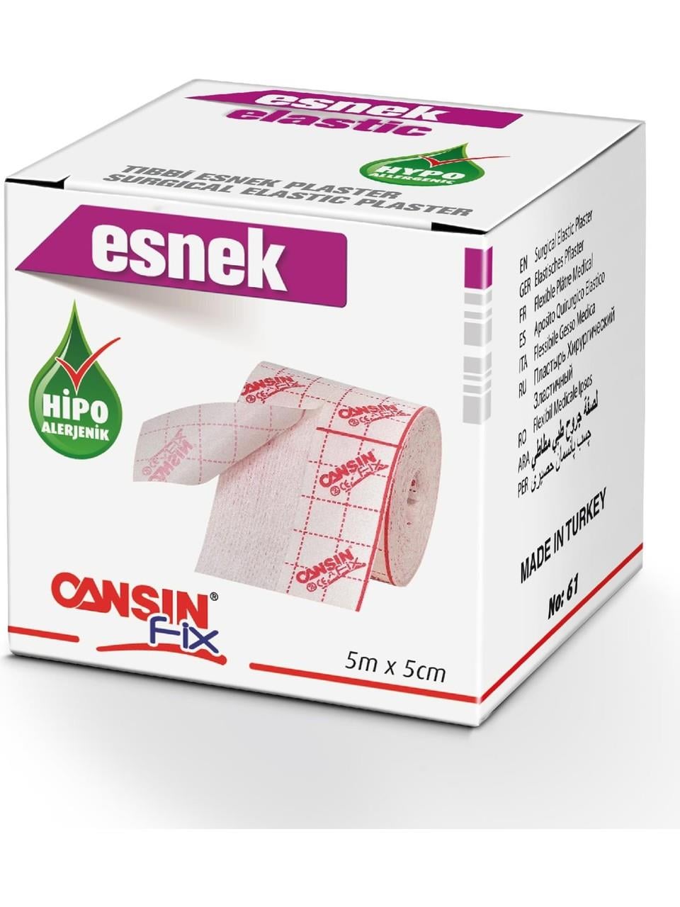 CANSINPLAST FIX TIBBİ ESNEK PLASTER 5MX 5CM NO 61
