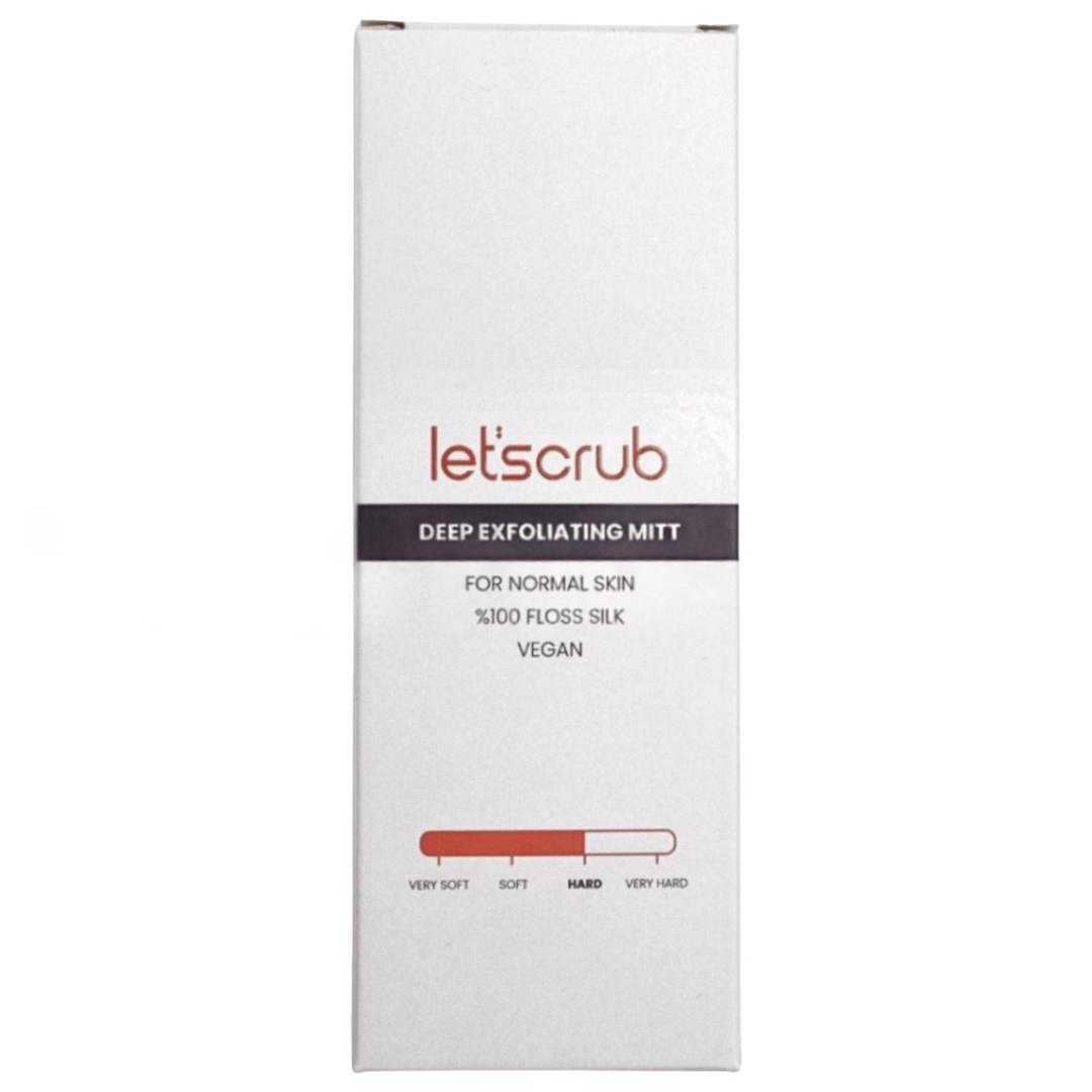 Letscrub %100 Floş İpek Banyo Kesesi Peeling Eldiveni - Üçgen Siyah