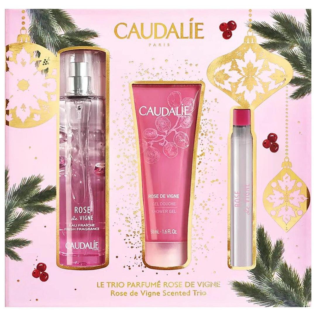 Caudalie Rose Vigne Set 2021 - Parfüm 50 ml + Duş Jeli 50 ml + Rose Vigne Roll-On 10 ml
