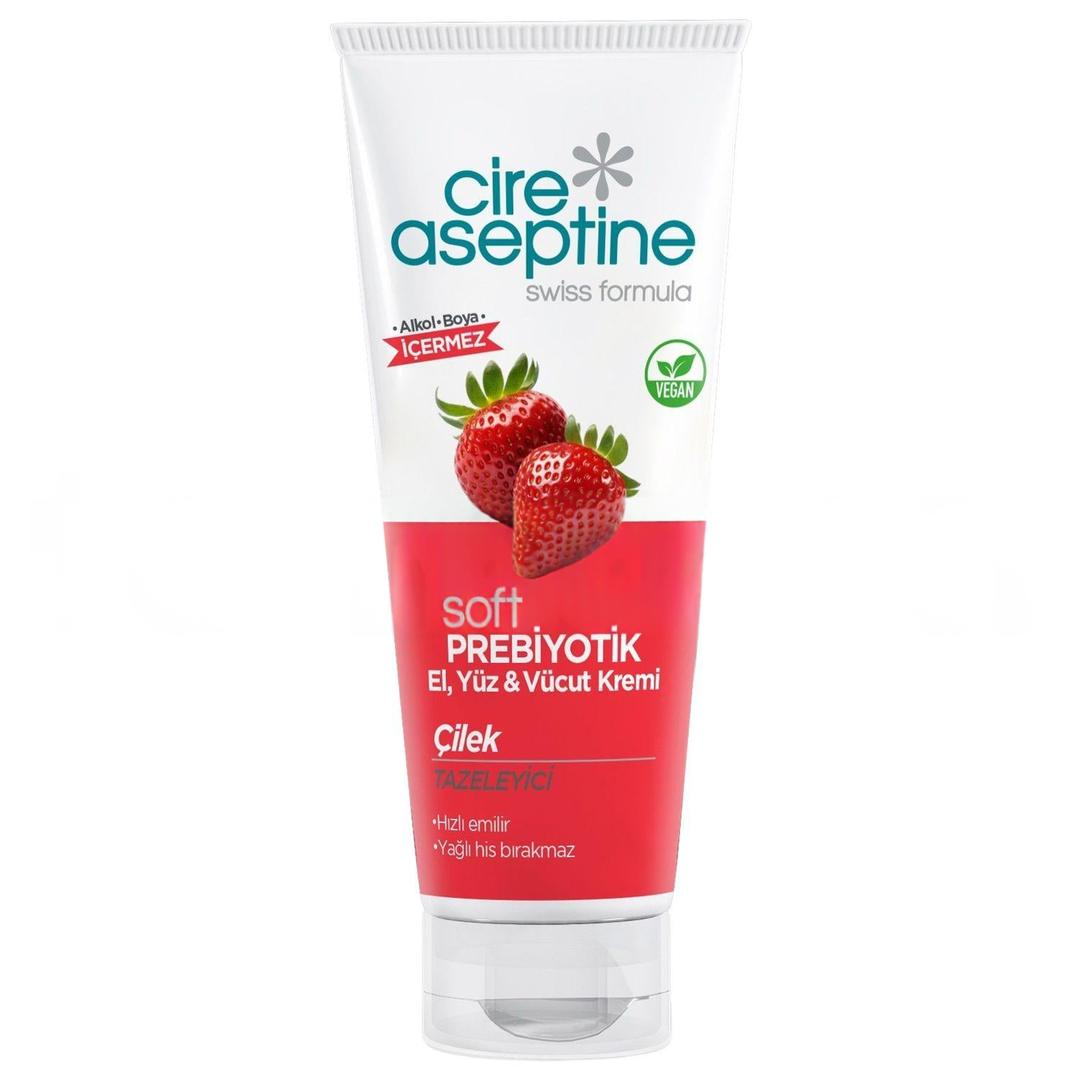 Cire Aseptine Çilek Özlü Soft Prebiyotik El Yüz Vücut Kremi 75 ml