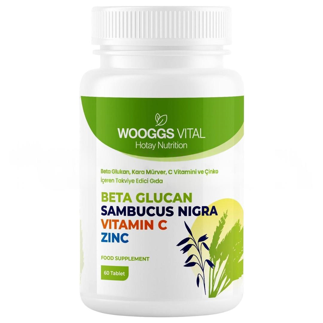 Wooggs Vital Beta Glukan Kara Mürver C Vitamini Ve Çinko 60 Tablet