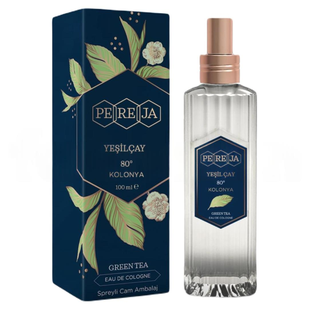 Pereja Spreyli Cam Şişe Yeşilçay Kolonya 100 ml