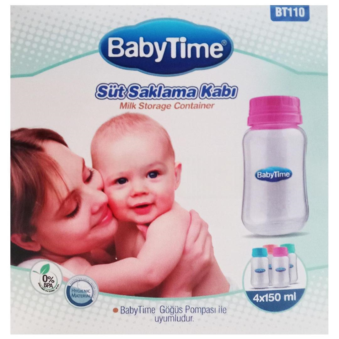 Babytime BT110 Süt Saklama Kabı 150 ml - 4 Adet