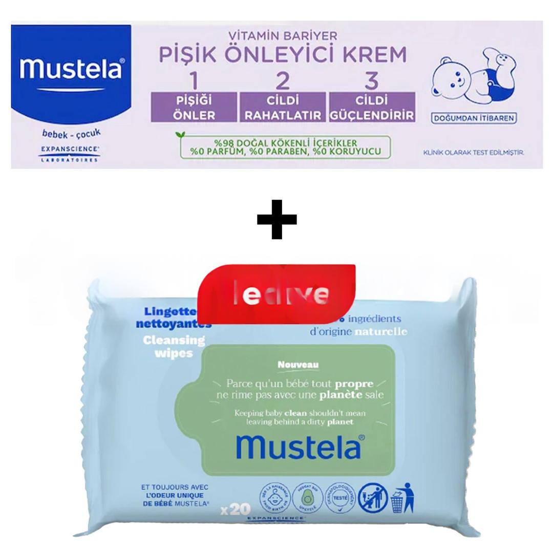 Mustela Vitamin Bariyer Pişik Önleyici Krem 100 ml + 60lı Ekolojik Islak Mendil Hediyeli