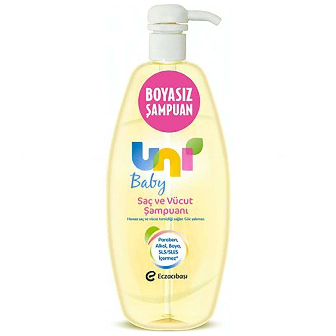 Uni Baby Boyasız Saç ve Vücut Şampuanı Pratik Kapak 500 ml