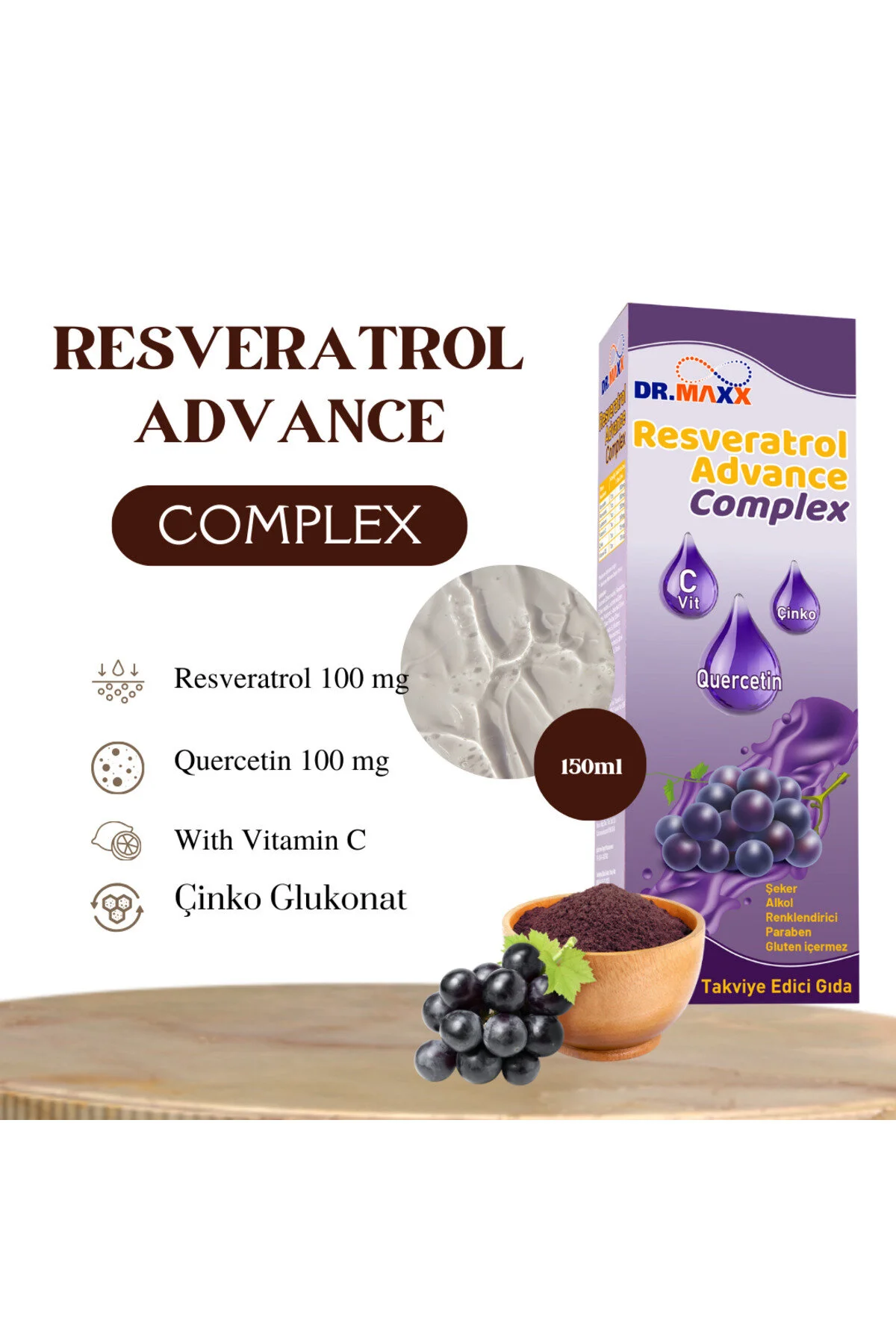 DRMAXX RESVERATROL ADVANCE COMPLEX 150 ML SURUP