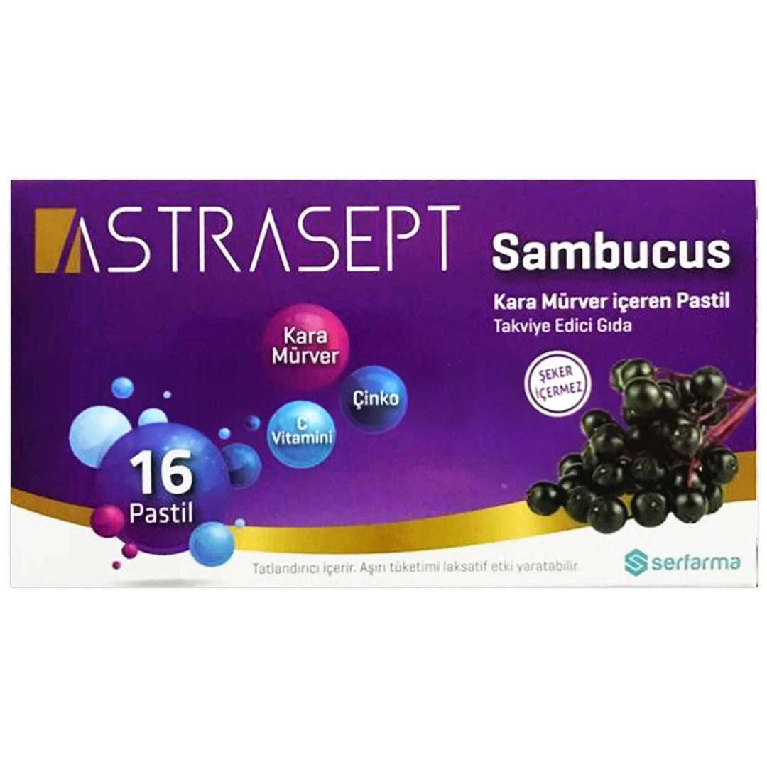 Astrasept Sambucus Şekersiz 16 Pastil