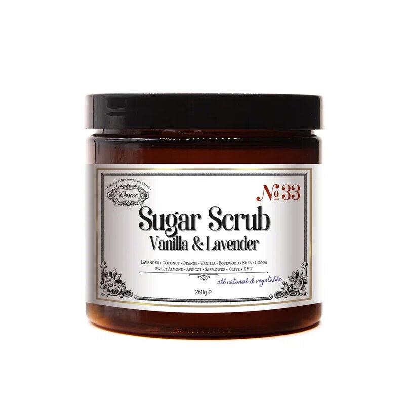 Rosece R33 Şeker Scrub Vanilya Lavanta | Doğal AHA Arındırıcı Peeling 260 gr
