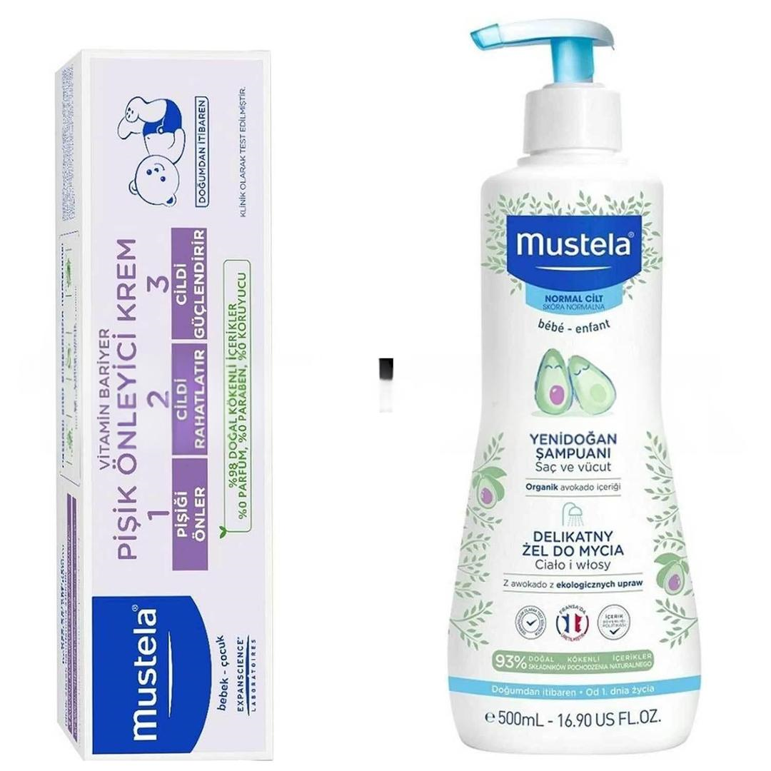 Mustela Yenidoğan Saç ve Vücut Şampuanı 500 ml + Mustela Pişik Kremi 100 ml