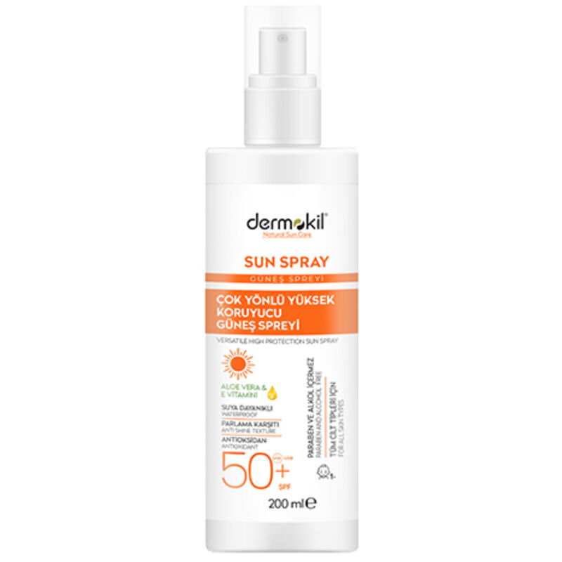 Dermokil Sun Spray Çok Yönlü Güneş Koruyucu Spf50 200 ml