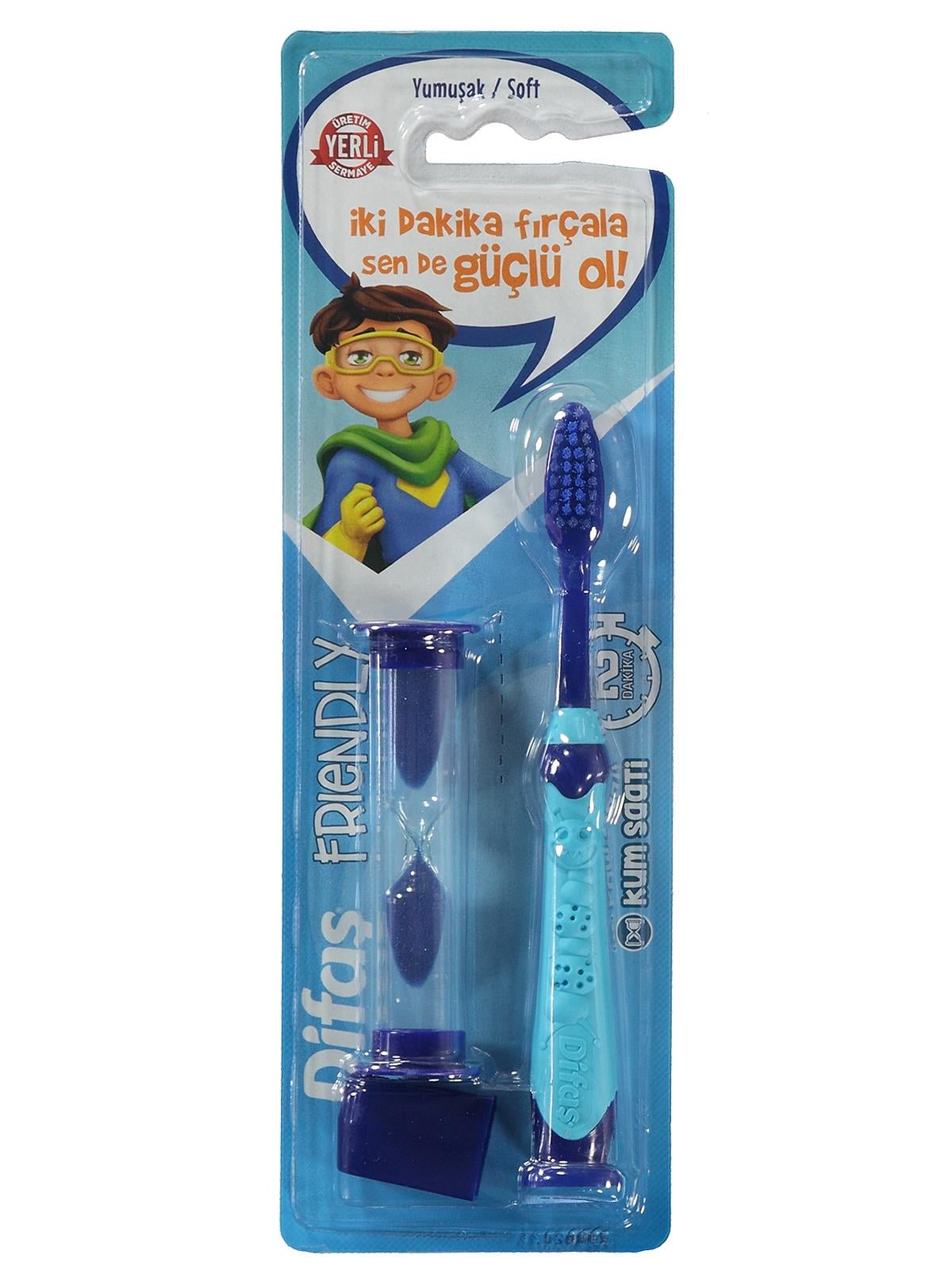DİFAŞ FRIENDLY ÇOCUK DİŞ FIRÇASI YUMUSAK+KUM SAATİ HEDİYELİ