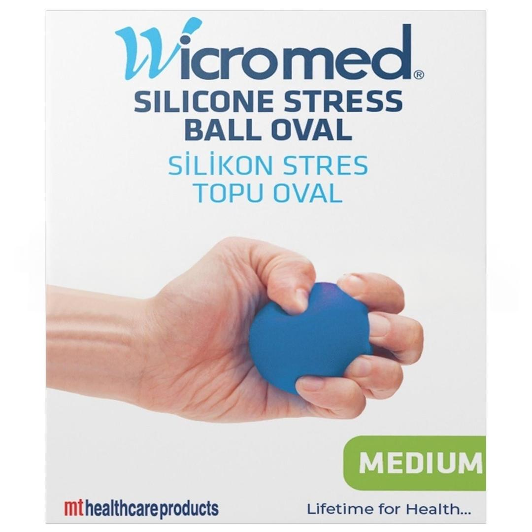 Wicromed Stres Topu Silikon Oval Mavi