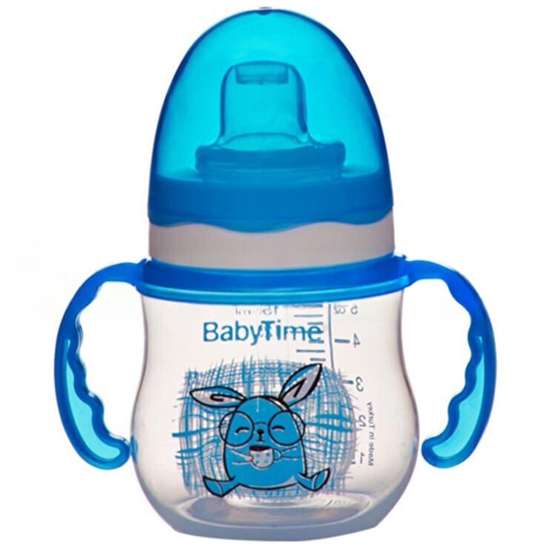 Baby Time 105 Akıtmaz Kulplu Suluk 250 ml - Mavi