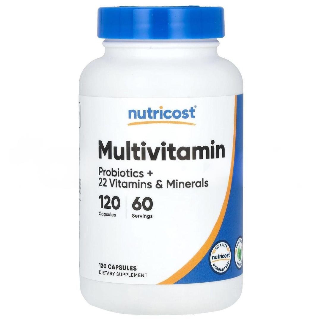 Nutricost Multivitamin Probiotics + 22 Vitamins & Minerals 120 Capsules - İthal