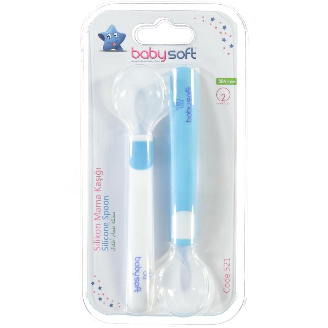 Babysoft Silikon Mama Kaşığı 2li 521