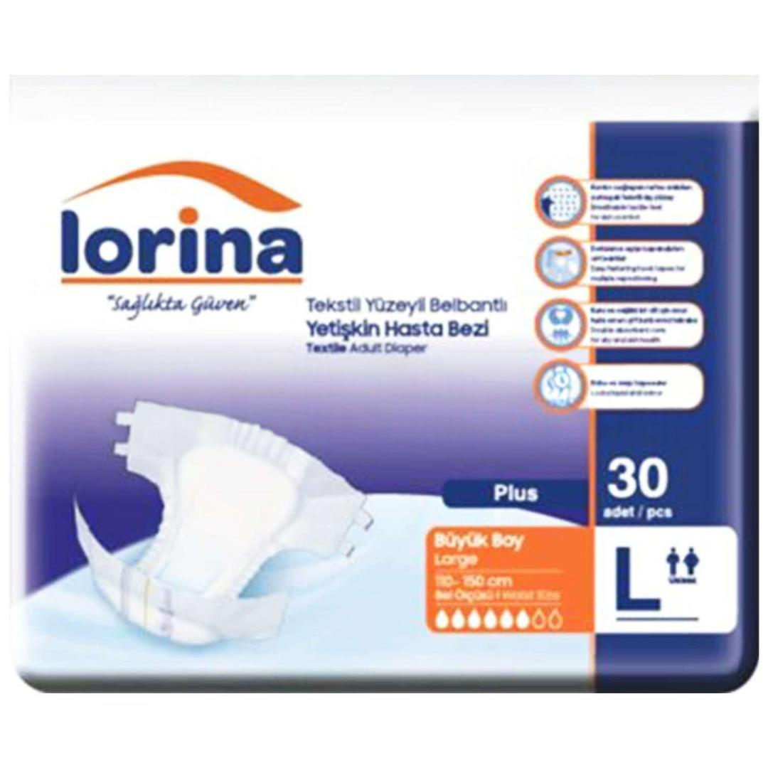 Lorina Bel Bantlı Hasta Bezi Plus Large 30lu