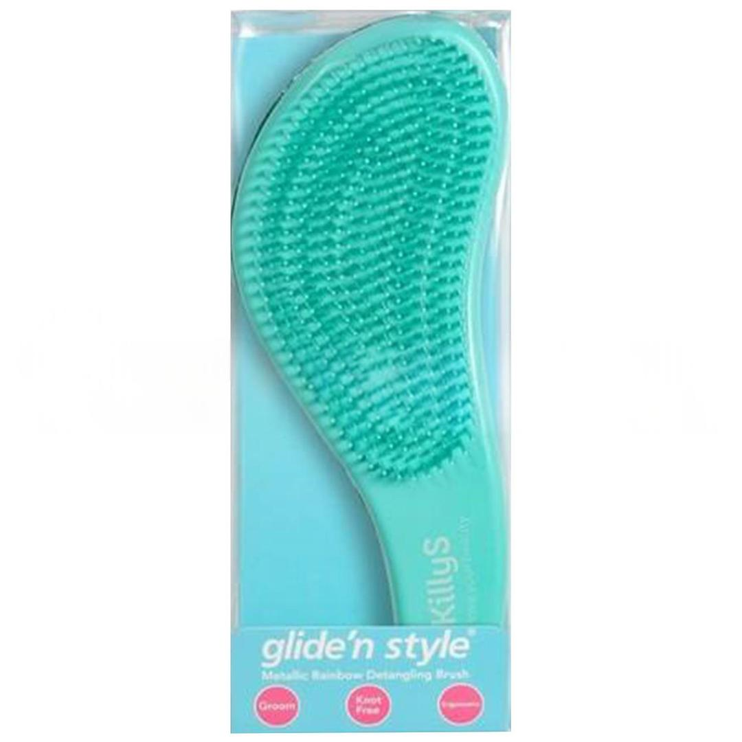 Gliden Style GS-247 Metalik Gökkuşağı Ergonomik Saç Açma Tarama Fırçası