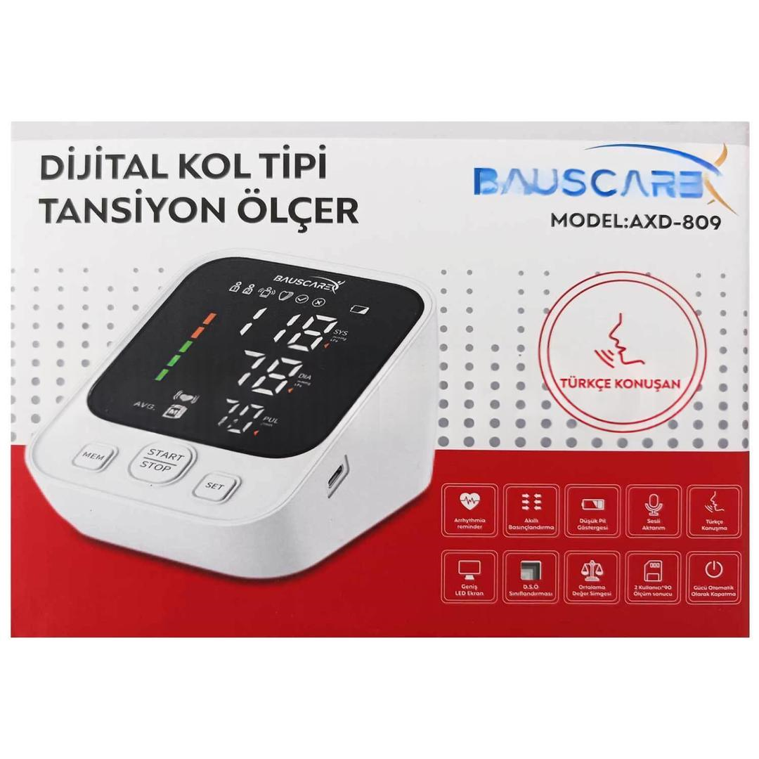 Bauscare Dijital Kol Tipi Türkçe Konuşan Tansiyon Aleti AXD-809