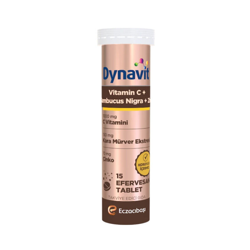 Eczacıbaşı Dynavit Vitamin C + Sambucus Nigra 15 Efervesan Tablet