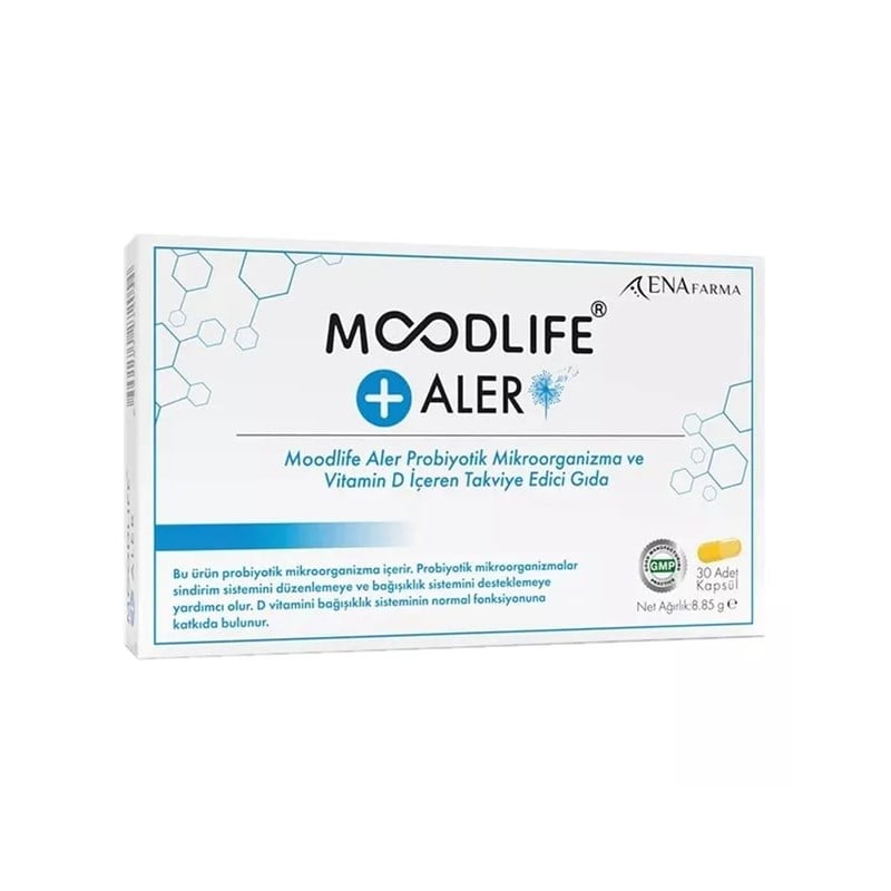 MOODLIFE ALER PROBİYOTİK MİKROORGANİZMA 30 KAPSÜL D VİTAMİNİ