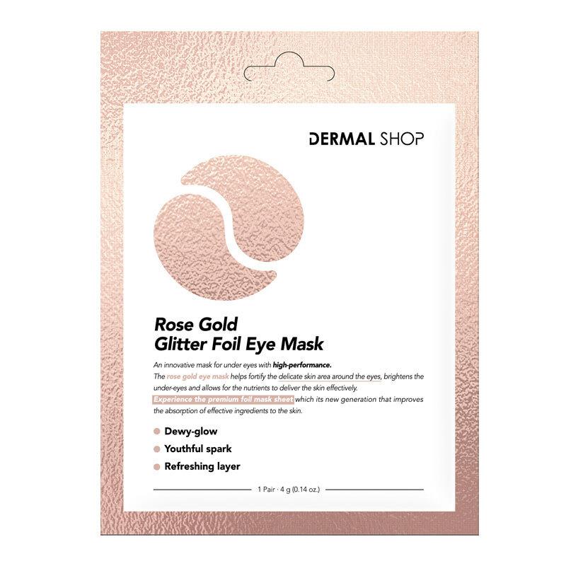 Dermal Rose Gold Glitter Foil Eye Mask 4 gr - 1 adet
