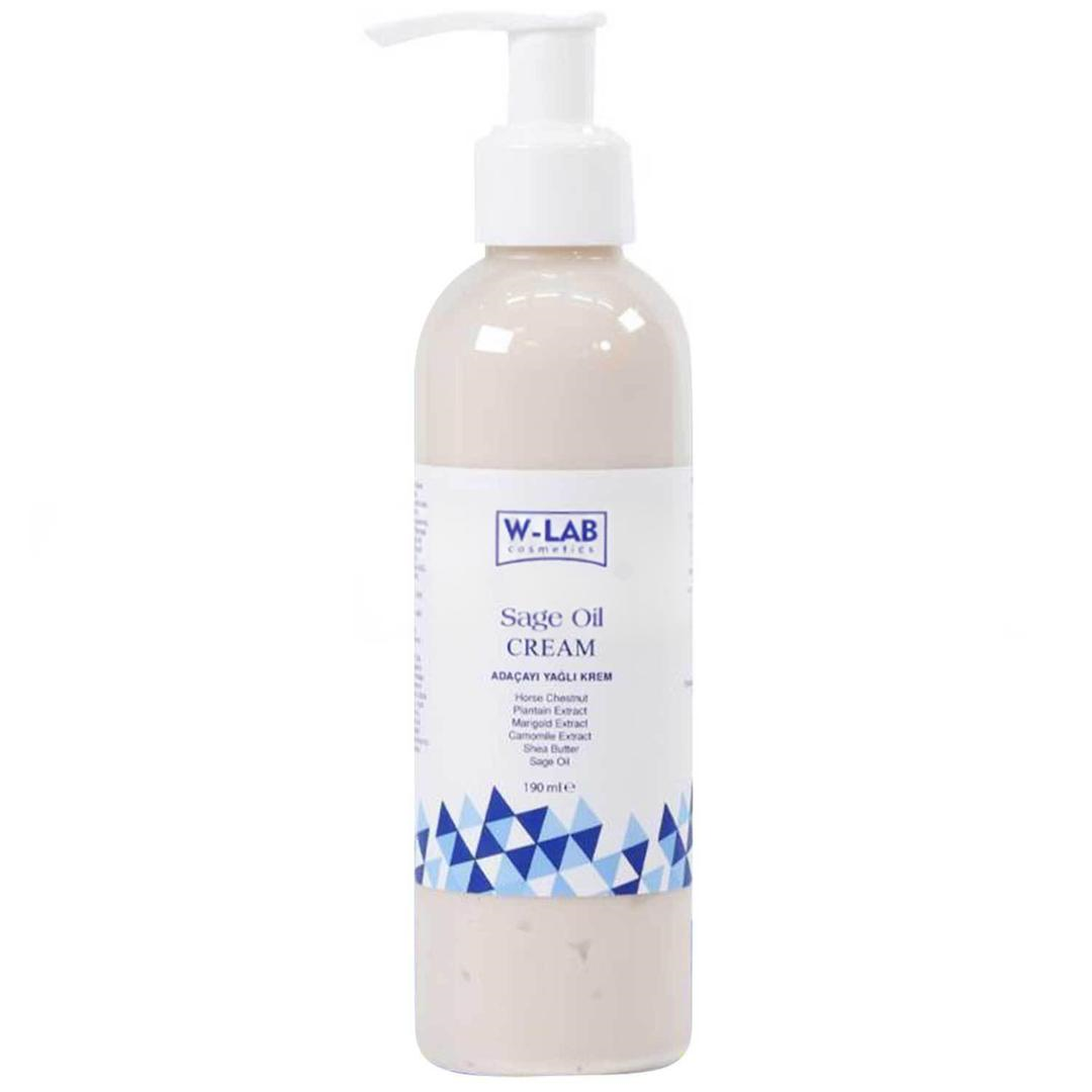 W-Lab Kozmetik Sage Oil Adaçayı Yağlı Varis Kremi 190 ml