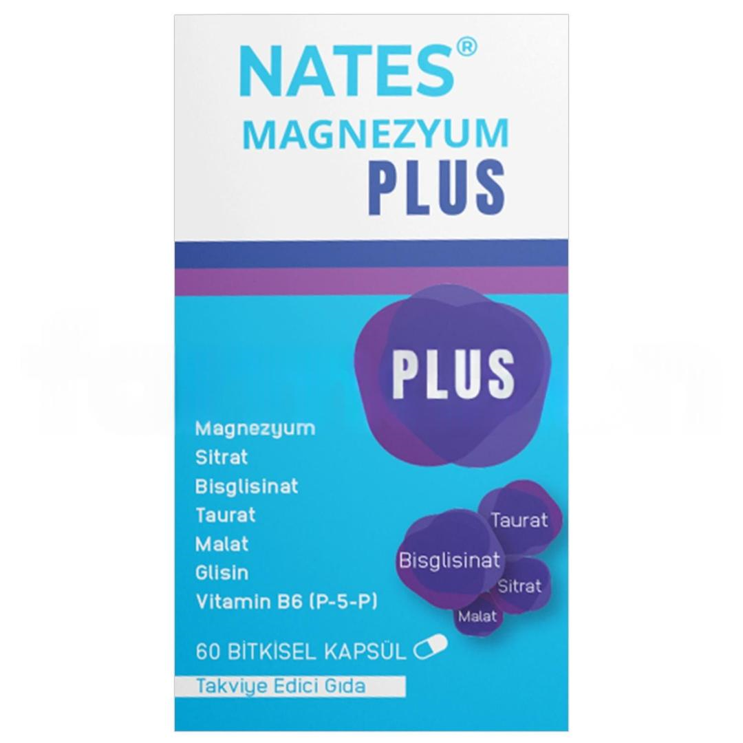 Nates Magnezyum Plus 60 Kapsül