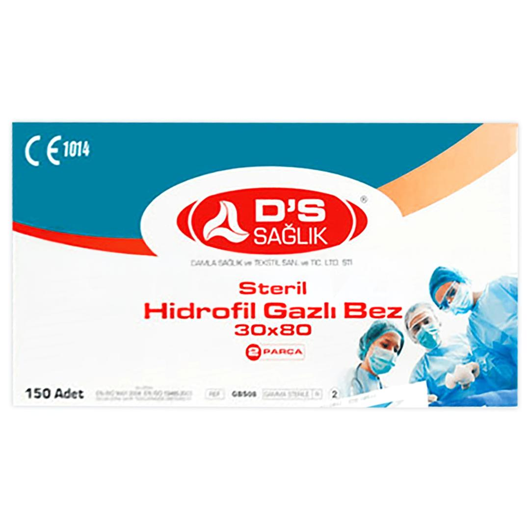 Damla Sağlık Steril Gaz Kompres 30cm × 80cm 2 Parça - 150 Adet