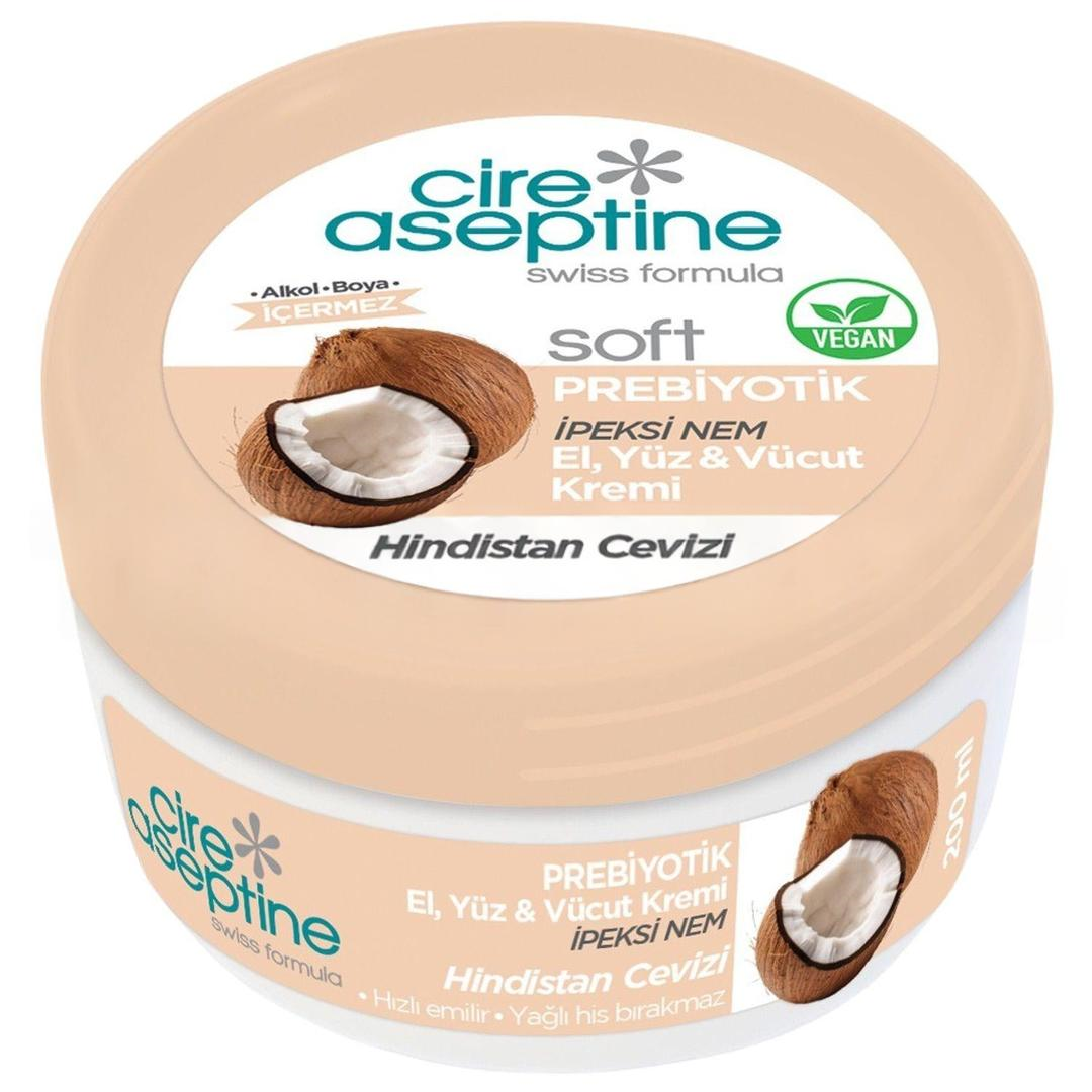 Cire Aseptine Soft Hindistan Cevizi Özlü Prebiyotik Krem 200 ml