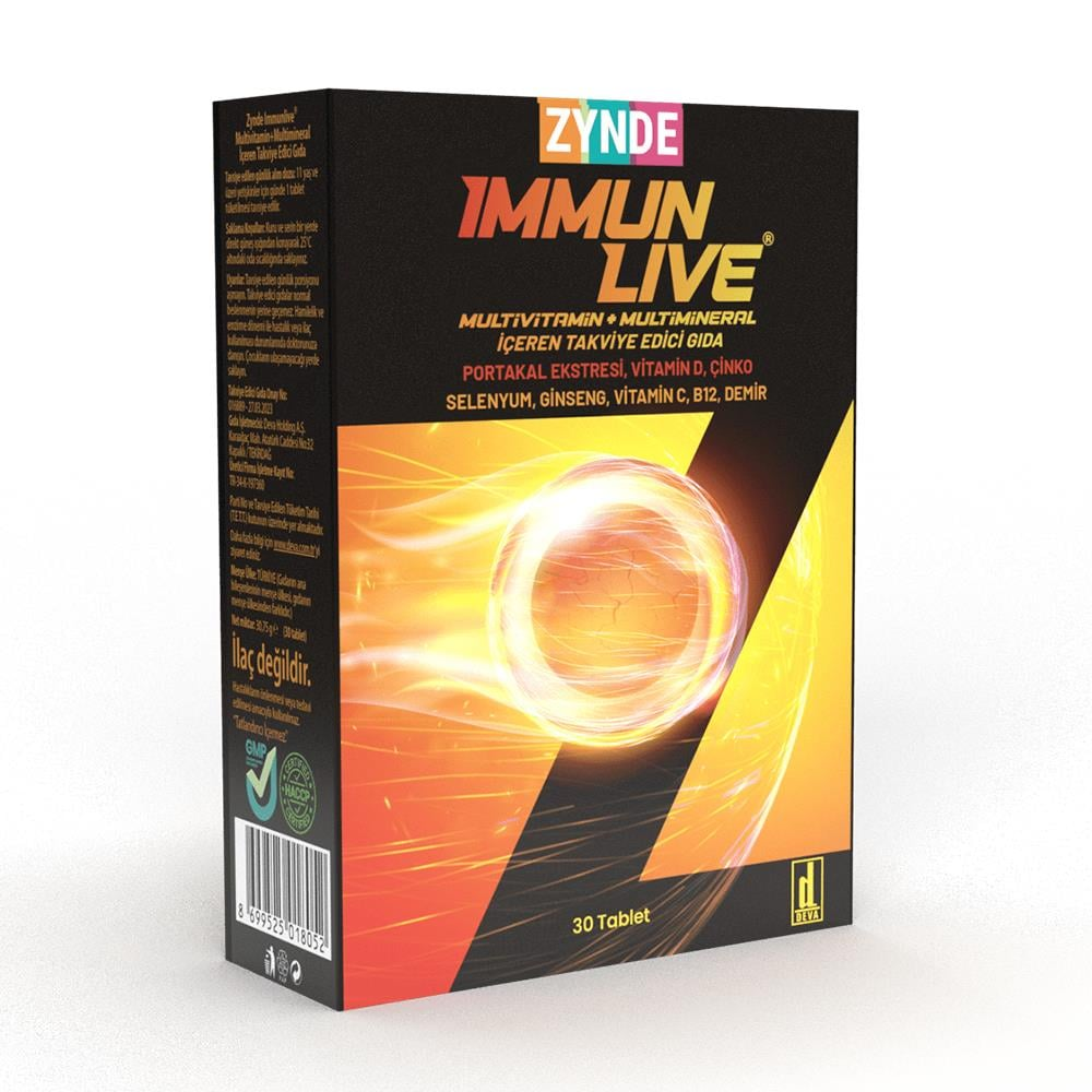ZYNDE IMMUNLIVE MUT VIT MULTMINE TAK GIDA 30 TB