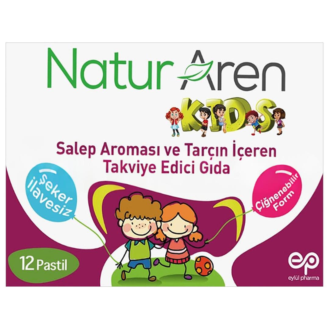 Naturaren Kids Salep ve Tarçın İçeren Takviye Edici Gıda 12 Pastil