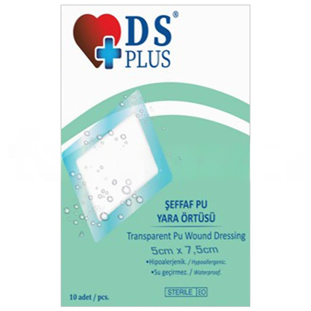Ds Plus Şeffaf Su Geçirmez Pu Yara Örtüsü 5x7,5 cm 10lu