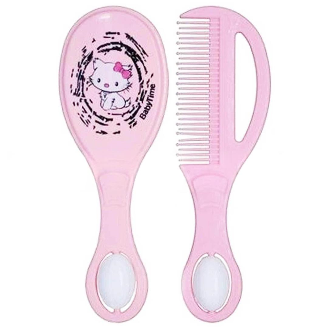 Baby Time BT-189 Tarak Fırça Seti - Pembe