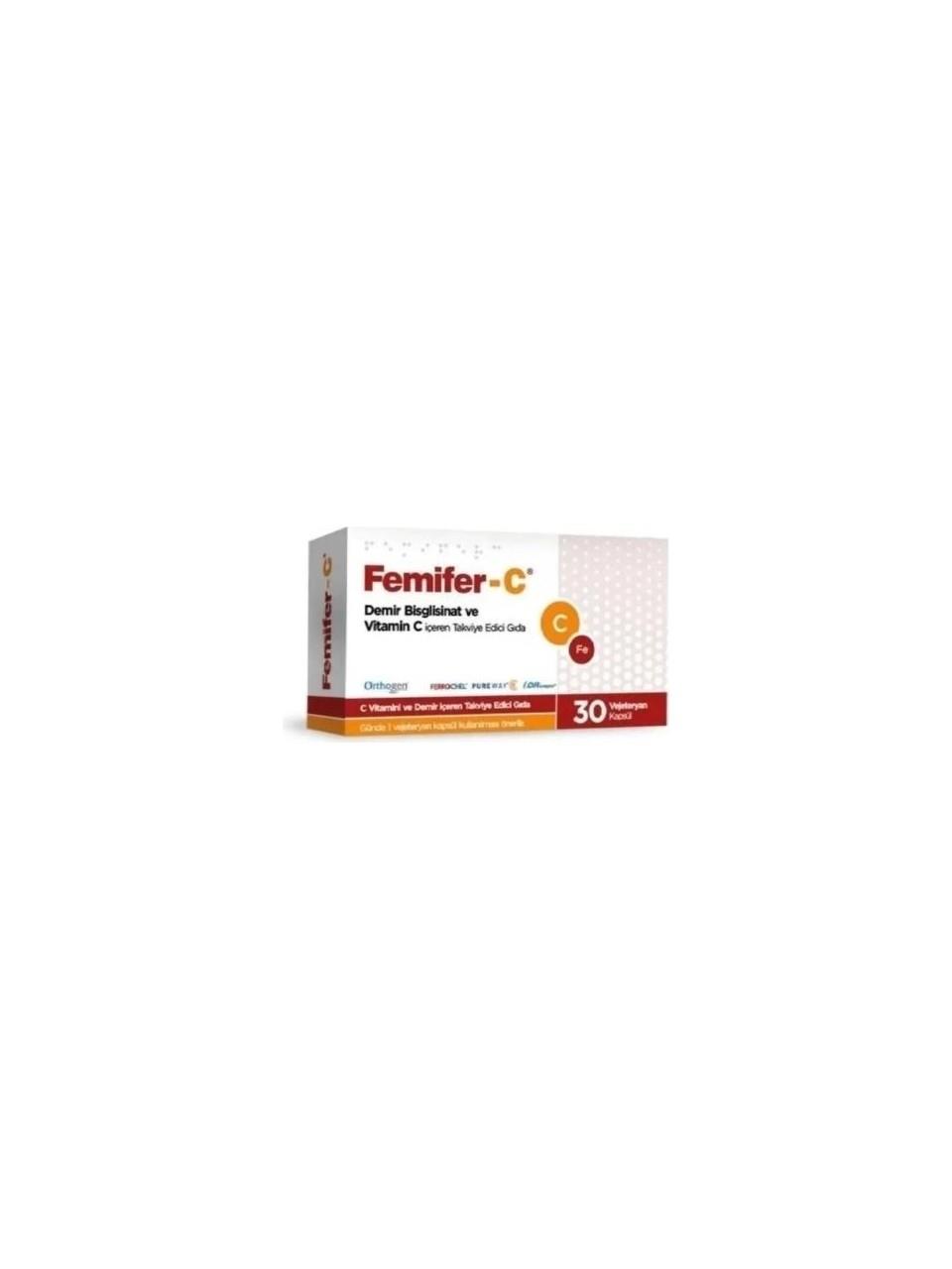 FEMIFER-C 30 KAPSÜL DEMİR BİGLİSİNAT VİTAMİN C