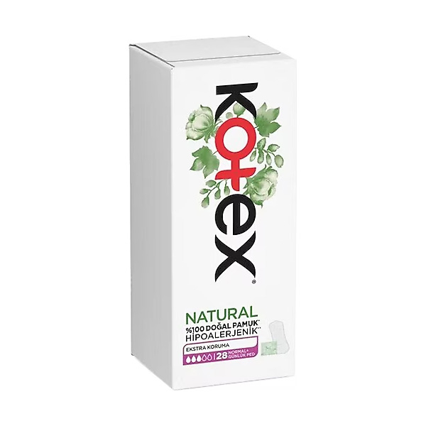 Kotex Natural Hipoalerjenik Ekstra Koruma Hijyenik Ped 28'li