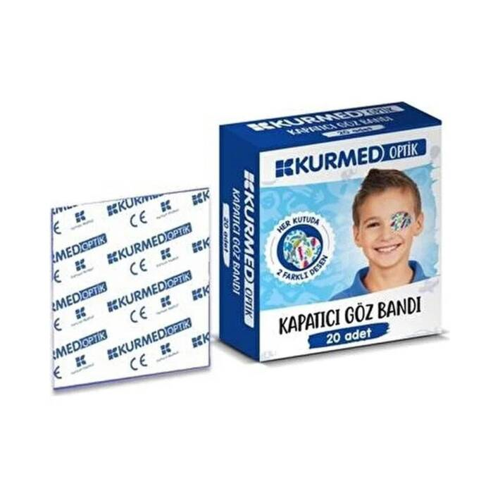 Kurmed Optik Çocuk Göz Pedi Erkek 20 Adet