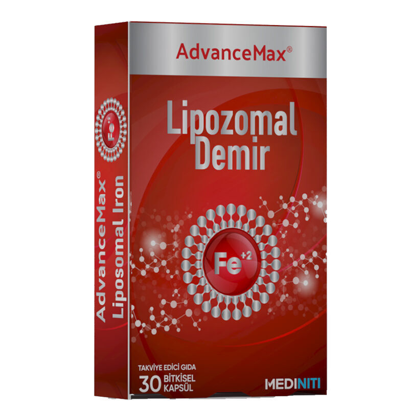 Mediniti AdvanceMax Lipozomal Demir 30 Bitkisel Kapsül